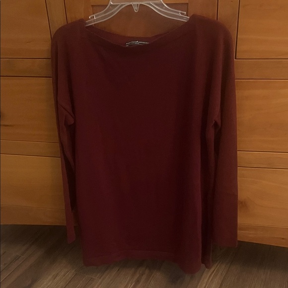 Peruvian Connection Rich Burgundy Knit Top - Picture 1 of 3